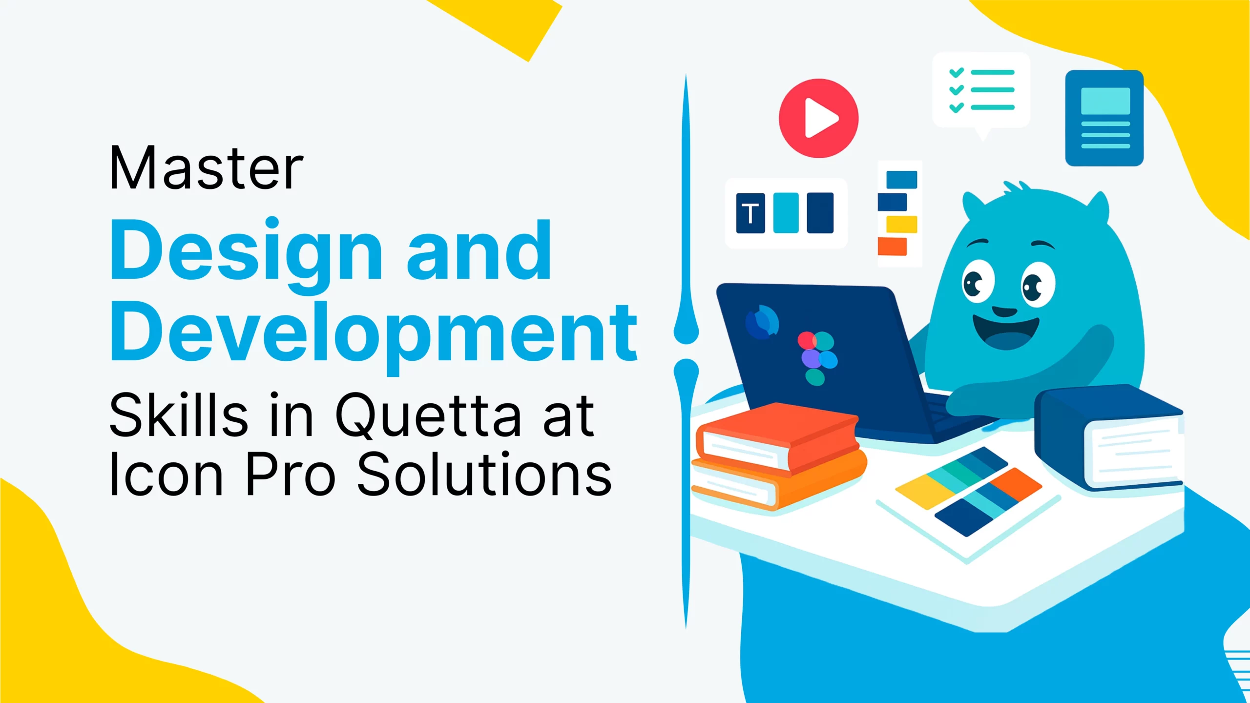 Students learning design and development at Icon Pro Solutions in Quetta